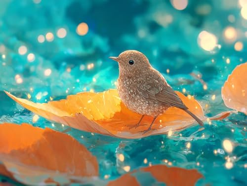 Diamond Painting Vogel Diamant Painting Bilder Erwachsene Tier Diamant Malere, DIY 5D Strass Stickerei Kreuzstich Mosaikherstellung Basteln für Deko Wohnzimmer, Geschenke für Frauen 50x40 cm F0-611 von FeiPride