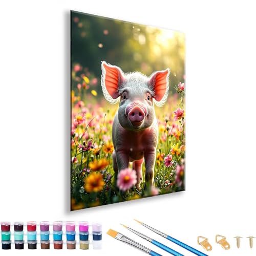 Malen nach Zahlen ab 7 8 9 10 11 12 Jahre Mädchen, Malen nach Zahlen Erwachsene Tier Paint by Numbers Schwein DIY Painting by Numbers Set für Deko Wohnzimmer, Geschenke für Frauen 50 x 70 cm R-0 Malen nach Zahlen ab 7 8 9 10 11 12 Jahre Mädchen, Malen nach Zahlen Erwachsene Tier Paint by Numbers Schwein DIY Painting by Numbers Set für Deko Wohnzimmer, Geschenke für Frauen 50 x 70 cm R-0 von FeiPride
