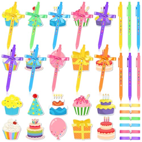 Feifeiya 30 Set Geburtstags-Haftnotizen mit schwarzer Tinte, Kugelschreiber, Großpackung für Geburtstag, Klassenzimmer, Geschenk für Schulanfang, Schreibwaren-Set vom Lehrer für Klasse, Belohnung Feifeiya 30 Set Geburtstags-Haftnotizen mit schwarzer Tinte, Kugelschreiber, Großpackung für Geburtstag, Klassenzimmer, Geschenk für Schulanfang, Schreibwaren-Set vom Lehrer für Klasse, Belohnung von Feifeiya