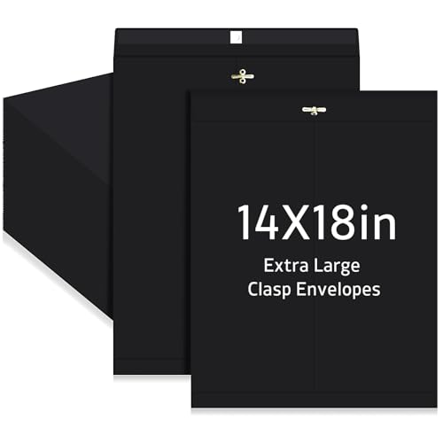 Feifeiya Extra große Versandtaschen aus Kraftpapier, Katalog, Manila-Umschläge mit Verschlussverschluss, für übergroße Dokumente, Büro, Zuhause, Business, Schule, Aufbewahrung, Mailing, Schwarz, 40 Feifeiya Extra große Versandtaschen aus Kraftpapier, Katalog, Manila-Umschläge mit Verschlussverschluss, für übergroße Dokumente, Büro, Zuhause, Business, Schule, Aufbewahrung, Mailing, Schwarz, 40 von Feifeiya