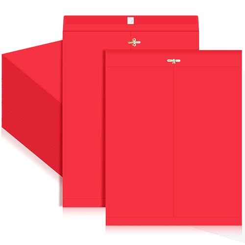 Feifeiya Extra große Versandtaschen aus Kraftpapier, Manila-Umschläge mit Verschlussverschluss, für übergroße Dokumente, Büro, Zuhause, Business, Schule, Aufbewahrung, Versand, Rot, 40 Stück Feifeiya Extra große Versandtaschen aus Kraftpapier, Manila-Umschläge mit Verschlussverschluss, für übergroße Dokumente, Büro, Zuhause, Business, Schule, Aufbewahrung, Versand, Rot, 40 Stück von Feifeiya