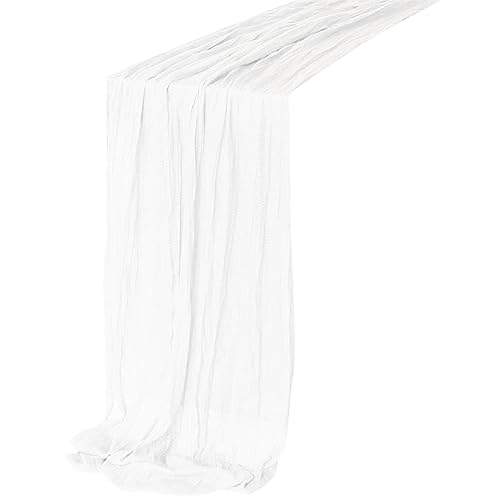 FeiliandaJJ Seihtuch-Tischläufer, 90 x 180 cm, 9 Farben, rustikaler Gaze-Tischläufer, romantisch, Cheesecloth, Tischdecke für Boho-Hochzeit, Laubendekoration, Brautparty Tischdekoration FeiliandaJJ Seihtuch-Tischläufer, 90 x 180 cm, 9 Farben, rustikaler Gaze-Tischläufer, romantisch, Cheesecloth, Tischdecke für Boho-Hochzeit, Laubendekoration, Brautparty Tischdekoration von FeiliandaJJ