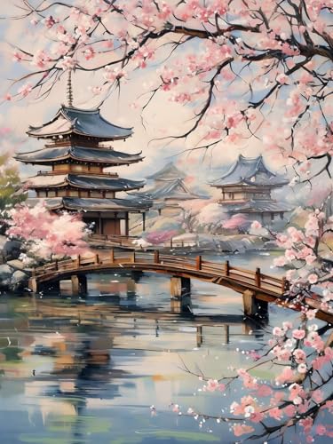 5D DIY Diamond Painting Kirschblüten, Japan Diamond Painting Set für Erwachsene Kinder, Diamant Malerei Strass Stickerei Gem Art Painting Bastelset für Zimmer Deko, Geschenke für Frauen (60x80 cm) A-4 5D DIY Diamond Painting Kirschblüten, Japan Diamond Painting Set für Erwachsene Kinder, Diamant Malerei Strass Stickerei Gem Art Painting Bastelset für Zimmer Deko, Geschenke für Frauen (60x80 cm) A-4 von Feionnug