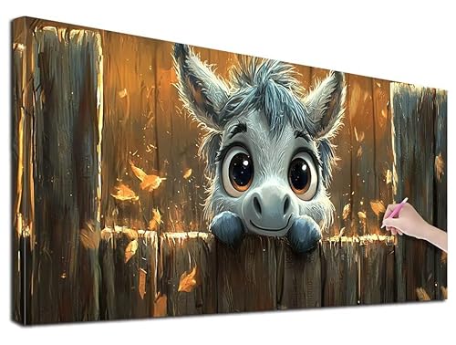 Diamond Painting Esel, 50x110 cm Diamond Painting Erwachsene Groß XXL, 5D Diamant Painting Bilder Tiere für Erwachsene Anfänger, Weihnachtsdeko Mosaikherstellung Bastelset, Wanddeko, Geschenke, G-33 Diamond Painting Esel, 50x110 cm Diamond Painting Erwachsene Groß XXL, 5D Diamant Painting Bilder Tiere für Erwachsene Anfänger, Weihnachtsdeko Mosaikherstellung Bastelset, Wanddeko, Geschenke, G-33 von Feionnug