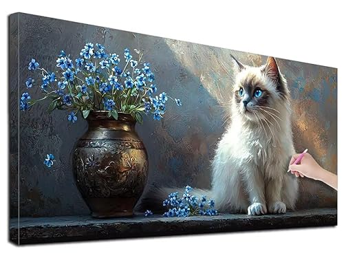 Diamond Painting Katze, 80x180 cm Diamond Painting Erwachsene Groß XXL, 5D Diamant Painting Bilder Blumen für Erwachsene Anfänger, Weihnachtsdeko Mosaikherstellung Bastelset, Wanddeko, Geschenke, G-45 Diamond Painting Katze, 80x180 cm Diamond Painting Erwachsene Groß XXL, 5D Diamant Painting Bilder Blumen für Erwachsene Anfänger, Weihnachtsdeko Mosaikherstellung Bastelset, Wanddeko, Geschenke, G-45 von Feionnug