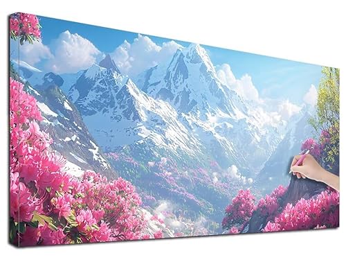Diamond Painting Kirschblüten, 50x110 cm Diamond Painting Erwachsene Groß XXL, 5D Diamant Painting Bilder Landschaft für Erwachsene, Weihnachtsdeko Mosaikherstellung Bastelset für Zimmer Wanddeko F-73 Diamond Painting Kirschblüten, 50x110 cm Diamond Painting Erwachsene Groß XXL, 5D Diamant Painting Bilder Landschaft für Erwachsene, Weihnachtsdeko Mosaikherstellung Bastelset für Zimmer Wanddeko F-73 von Feionnug