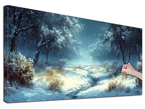 Diamond Painting Landschaft, 110x50 cm Diamond Painting Erwachsene Groß XXL, 5D Diamant Painting Bilder Winter für Erwachsene Anfänger, Weihnachtsdeko Mosaikherstellung Bastelset für Wanddeko, U-95 Diamond Painting Landschaft, 110x50 cm Diamond Painting Erwachsene Groß XXL, 5D Diamant Painting Bilder Winter für Erwachsene Anfänger, Weihnachtsdeko Mosaikherstellung Bastelset für Wanddeko, U-95 von Feionnug