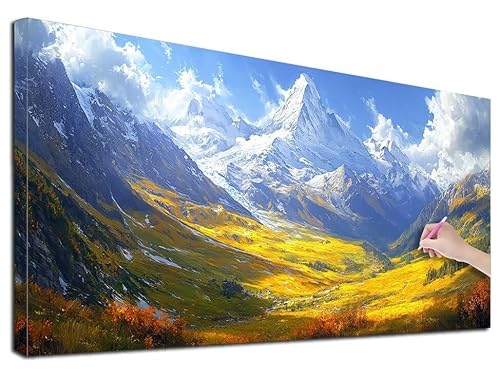 Diamond Painting Landschaft, 180x80 cm Diamond Painting Erwachsene Groß XXL, 5D Diamant Painting Bilder Berg für Erwachsene Anfänger, Weihnachtsdeko Mosaikherstellung Bastelset für Wanddeko, R-07 von Feionnug