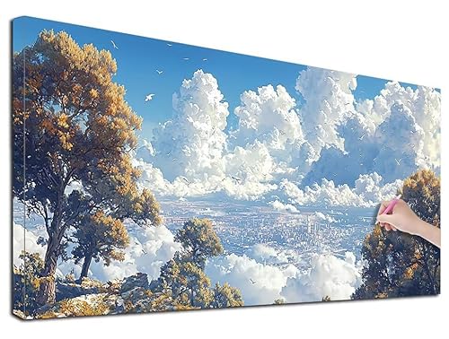 Diamond Painting Landschaft, 50x110 cm Diamond Painting Erwachsene Groß XXL, 5D Diamant Painting Bilder Wolke für Erwachsene Anfänger, Weihnachtsdeko Mosaikherstellung Bastelset für Wanddeko, F-97 Diamond Painting Landschaft, 50x110 cm Diamond Painting Erwachsene Groß XXL, 5D Diamant Painting Bilder Wolke für Erwachsene Anfänger, Weihnachtsdeko Mosaikherstellung Bastelset für Wanddeko, F-97 von Feionnug