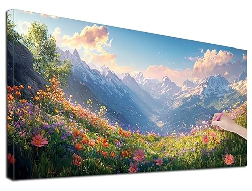 Diamond Painting Landschaft, 80x180 cm Diamond Painting Erwachsene Groß XXL, 5D Diamant Painting Bilder Berg für Erwachsene Anfänger, Weihnachtsdeko Mosaikherstellung Bastelset für Wanddeko, Z-83 von Feionnug