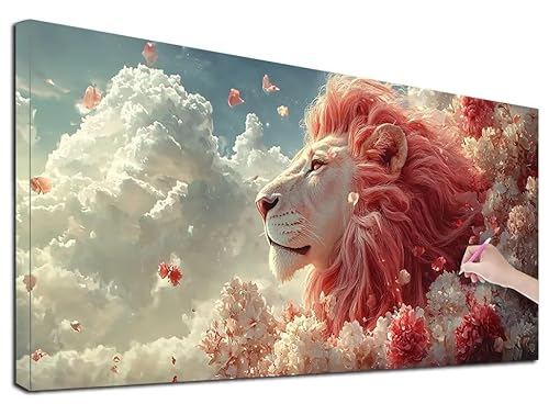 Diamond Painting Löwe, 40x90 cm Diamond Painting Erwachsene Groß XXL, 5D Diamant Painting Bilder Abstrakt für Erwachsene Anfänger, Weihnachtsdeko Mosaikherstellung Bastelset, Wanddeko, Geschenke, G-25 Diamond Painting Löwe, 40x90 cm Diamond Painting Erwachsene Groß XXL, 5D Diamant Painting Bilder Abstrakt für Erwachsene Anfänger, Weihnachtsdeko Mosaikherstellung Bastelset, Wanddeko, Geschenke, G-25 von Feionnug