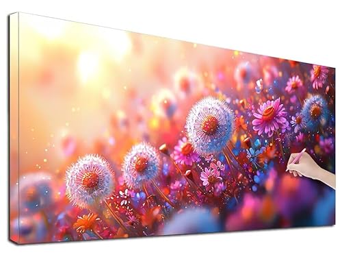 Diamond Painting Löwenzahn, 40x90 cm Diamond Painting Erwachsene Groß XXL, 5D Diamant Painting Bilder Blumen für Erwachsene Anfänger, Weihnachtsdeko Mosaikherstellung Bastelset für Wanddeko, G-37 Diamond Painting Löwenzahn, 40x90 cm Diamond Painting Erwachsene Groß XXL, 5D Diamant Painting Bilder Blumen für Erwachsene Anfänger, Weihnachtsdeko Mosaikherstellung Bastelset für Wanddeko, G-37 von Feionnug