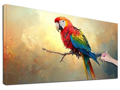 Diamond Painting Papagei, 80x180 cm Diamond Painting Erwachsene Groß XXL, 5D Diamant Painting Bilder Tiere für Erwachsene Anfänger, Weihnachtsdeko Mosaikherstellung Bastelset für Zimmer Wanddeko, Z-29 von Feionnug