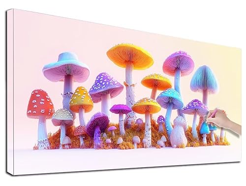 Diamond Painting Pilz, 110x50 cm Diamond Painting Erwachsene Groß XXL, 5D Diamant Painting Bilder Niedlich für Erwachsene Anfänger, Weihnachtsdeko Mosaikherstellung Bastelset für Zimmer Wanddeko, R-03 von Feionnug