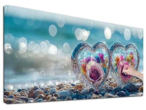 Diamond Painting Rosen, 50x110 cm Diamond Painting Erwachsene Groß XXL, 5D Diamant Painting Bilder Liebe für Erwachsene Anfänger, Weihnachtsdeko Mosaikherstellung Bastelset, Wanddeko, Geschenke, J-03 Diamond Painting Rosen, 50x110 cm Diamond Painting Erwachsene Groß XXL, 5D Diamant Painting Bilder Liebe für Erwachsene Anfänger, Weihnachtsdeko Mosaikherstellung Bastelset, Wanddeko, Geschenke, J-03 von Feionnug