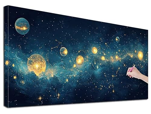 Diamond Painting Sternenhimmel, 60x140 cm Diamond Painting Erwachsene Groß XXL, 5D Diamant Painting Bilder Abstrakt für Erwachsene, Weihnachtsdeko Mosaikherstellung Bastelset für Zimmer Wanddeko, Z-47 von Feionnug
