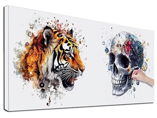 Diamond Painting Tiger, 40x90 cm Diamond Painting Erwachsene Groß XXL, 5D Diamant Painting Bilder Totenkopf für Erwachsene Anfänger, Weihnachtsdeko Mosaikherstellung Bastelset für Wanddeko, G-59 Diamond Painting Tiger, 40x90 cm Diamond Painting Erwachsene Groß XXL, 5D Diamant Painting Bilder Totenkopf für Erwachsene Anfänger, Weihnachtsdeko Mosaikherstellung Bastelset für Wanddeko, G-59 von Feionnug