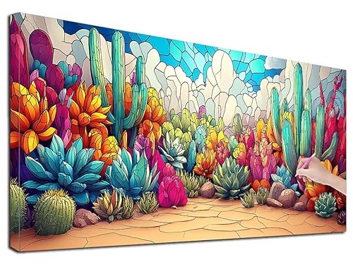 Diamond Painting XXL 140x60 cm Diamond Painting Abstrakt für Erwachsene, DIY Eckige Vollbohrer Farbe Diamond-Painting Set, Mosaikherstellung Bastelset Erwachsene, Diamant Malerei für Wanddeko, E-78 von Feionnug