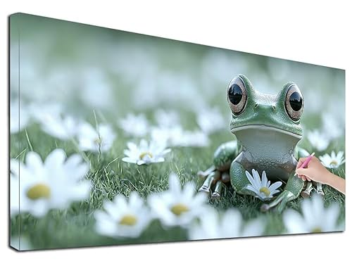 Diamond Painting XXL 180x80 cm Diamond Painting Frosch für Erwachsene, DIY Eckige Vollbohrer Blumen Diamond-Painting Set, Mosaikherstellung Bastelset Erwachsene, Diamant Malerei für Wanddeko, E-96 von Feionnug