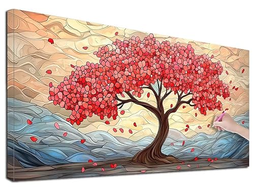 Diamond Painting XXL 40x90 cm Diamond Painting Baum für Erwachsene, DIY Eckige Vollbohrer Landschaft Diamond-Painting Set, Mosaikherstellung Bastelset Erwachsene, Diamant Malerei für Wanddeko, F-80 Diamond Painting XXL 40x90 cm Diamond Painting Baum für Erwachsene, DIY Eckige Vollbohrer Landschaft Diamond-Painting Set, Mosaikherstellung Bastelset Erwachsene, Diamant Malerei für Wanddeko, F-80 von Feionnug