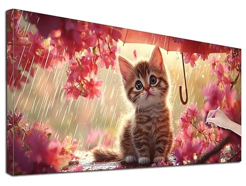 Diamond Painting XXL 50x110 cm Diamond Painting Katze für Erwachsene, DIY Eckige Vollbohrer Blumen Diamond-Painting Set, Mosaikherstellung Bastelset Erwachsene, Diamant Malerei für Wanddeko, G-40 Diamond Painting XXL 50x110 cm Diamond Painting Katze für Erwachsene, DIY Eckige Vollbohrer Blumen Diamond-Painting Set, Mosaikherstellung Bastelset Erwachsene, Diamant Malerei für Wanddeko, G-40 von Feionnug