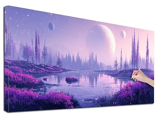 Diamond Painting XXL 50x110 cm Diamond Painting Mond für Erwachsene, DIY Eckige Vollbohrer Stadt Diamond-Painting Set, Mosaikherstellung Bastelset Erwachsene, Diamant Kunst Malerei für Wanddeko, G-14 Diamond Painting XXL 50x110 cm Diamond Painting Mond für Erwachsene, DIY Eckige Vollbohrer Stadt Diamond-Painting Set, Mosaikherstellung Bastelset Erwachsene, Diamant Kunst Malerei für Wanddeko, G-14 von Feionnug