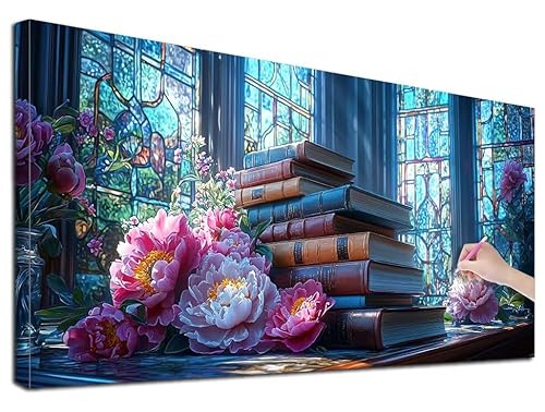 Diamond Painting XXL 50x110 cm Diamond Painting Pfingstrose für Erwachsene, DIY Eckige Vollbohrer Blumen Diamond-Painting Set, Mosaikherstellung Bastelset Erwachsene, Diamant Malerei für Wanddeko F-74 Diamond Painting XXL 50x110 cm Diamond Painting Pfingstrose für Erwachsene, DIY Eckige Vollbohrer Blumen Diamond-Painting Set, Mosaikherstellung Bastelset Erwachsene, Diamant Malerei für Wanddeko F-74 von Feionnug