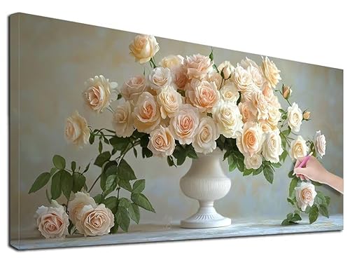 Diamond Painting XXL 60x140 cm Diamond Painting Rosen für Erwachsene, DIY Eckige Vollbohrer Vase Diamond-Painting Set, Mosaikherstellung Bastelset Erwachsene, Diamant Kunst Malerei für Wanddeko, G-46 Diamond Painting XXL 60x140 cm Diamond Painting Rosen für Erwachsene, DIY Eckige Vollbohrer Vase Diamond-Painting Set, Mosaikherstellung Bastelset Erwachsene, Diamant Kunst Malerei für Wanddeko, G-46 von Feionnug