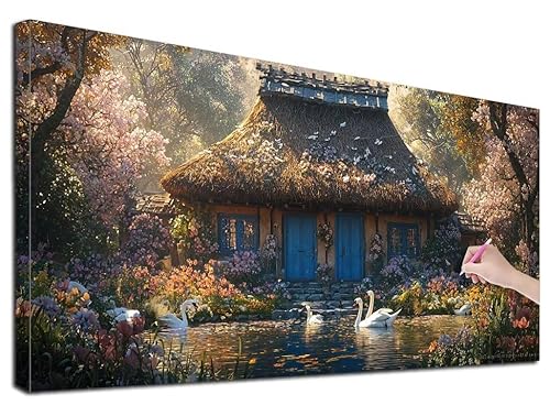 Diamond Painting XXL 60x140 cm Diamond Painting Schwan für Erwachsene, DIY Eckige Vollbohrer Kabine Diamond-Painting Set, Mosaikherstellung Bastelset Erwachsene, Diamant Malerei für Wanddeko, G-64 Diamond Painting XXL 60x140 cm Diamond Painting Schwan für Erwachsene, DIY Eckige Vollbohrer Kabine Diamond-Painting Set, Mosaikherstellung Bastelset Erwachsene, Diamant Malerei für Wanddeko, G-64 von Feionnug