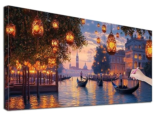 Diamond Painting XXL 80x180 cm Diamond Painting Venedig für Erwachsene, DIY Eckige Vollbohrer Stadt Diamond-Painting Set, Mosaikherstellung Bastelset Erwachsene, Diamant Malerei für Wanddeko, F-78 Diamond Painting XXL 80x180 cm Diamond Painting Venedig für Erwachsene, DIY Eckige Vollbohrer Stadt Diamond-Painting Set, Mosaikherstellung Bastelset Erwachsene, Diamant Malerei für Wanddeko, F-78 von Feionnug
