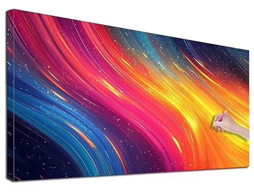 Diamond Painting XXL 90x40 cm Diamond Painting Farbe für Erwachsene, DIY Eckige Vollbohrer Abstrakt Diamond-Painting Set, Mosaikherstellung Bastelset Erwachsene, Diamant Malerei für Wanddeko, E-94 von Feionnug