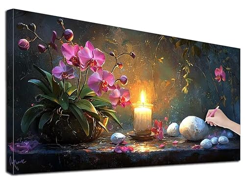 Diamond Painting Zen, 50x110 cm Diamond Painting Erwachsene Groß XXL, 5D Diamant Painting Bilder Orchidee für Erwachsene Anfänger, Weihnachtsdeko Mosaikherstellung Bastelset, Wanddeko, Geschenke, G-65 Diamond Painting Zen, 50x110 cm Diamond Painting Erwachsene Groß XXL, 5D Diamant Painting Bilder Orchidee für Erwachsene Anfänger, Weihnachtsdeko Mosaikherstellung Bastelset, Wanddeko, Geschenke, G-65 von Feionnug