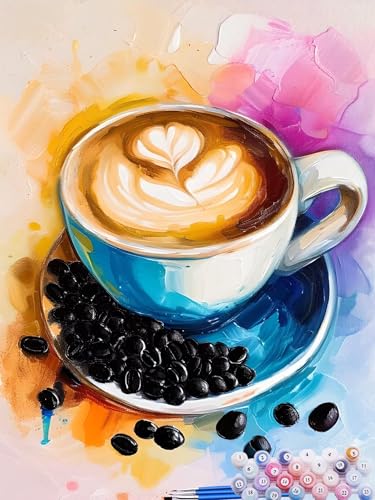 Malen Nach Zahlen Kaffee, DIY Malen nach Zahlen für Erwachsene Bastelset, Acrylfarben Kunst Inklusive Pinsel, Tasse Paint by Numbers für Deko Wohnzimmer Aesthetic Geschenke für Frauen 30x40cm C-1 Malen Nach Zahlen Kaffee, DIY Malen nach Zahlen für Erwachsene Bastelset, Acrylfarben Kunst Inklusive Pinsel, Tasse Paint by Numbers für Deko Wohnzimmer Aesthetic Geschenke für Frauen 30x40cm C-1 von Feionnug