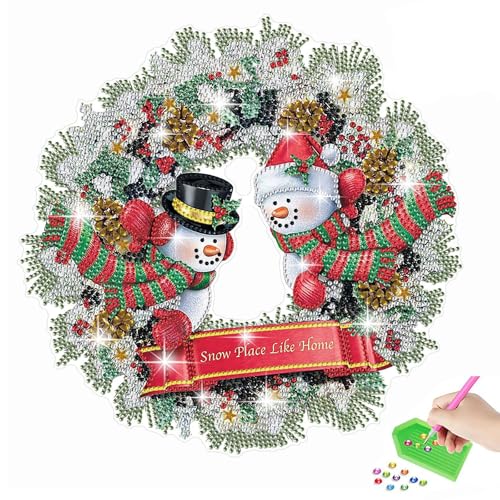 Diamond Painting Weihnachts Fensteraufkleber,DIY Diamond Painting Weihnachten Deko,Weihnachten Winter Fensterdekoration 5D Diamond Ornamente für Fenster Wand Und Eingang Dekoration von Feirdhoo