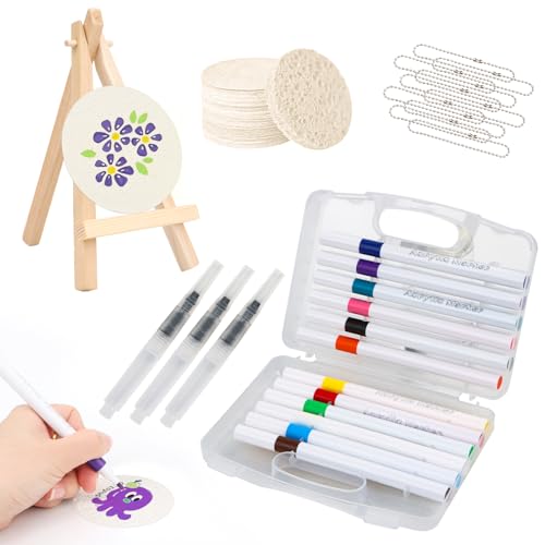 Magic Puffy Paint,Foam Texture Painting Paper,3D Stifte mit 12 Farben Drawing Zeichnung Magics Canvas Kreatives Zeichenpapier für Acrylmalerei,Schaumstoff-Textur-Malpapier für Kinder DIY (Runde) von Feirdhoo