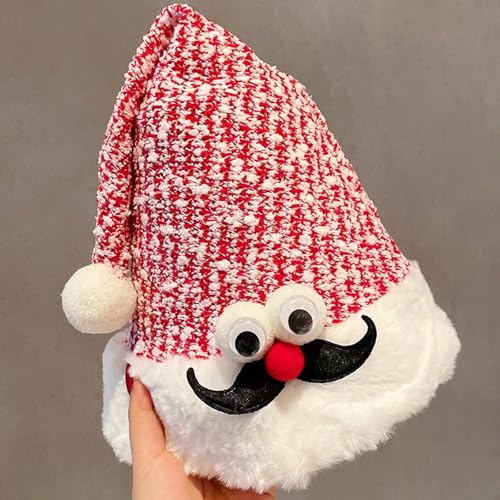 Accessoires Süße Weihnachtsmütze für Kinder und Erwachsene Weihnachtsmannmützen & Schneemann-Kostümzubehör (B, 31.5X44cm) von Feizikaw