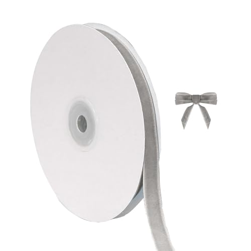 Accessoires Weihnachtliches Samtband zum Verpacken von Christbaumschmuck, 3/8 Zoll breit, insgesamt 10 Yards dünner Stoff für Hochzeitseinladungen (D, 914x1cm) von Feizikaw