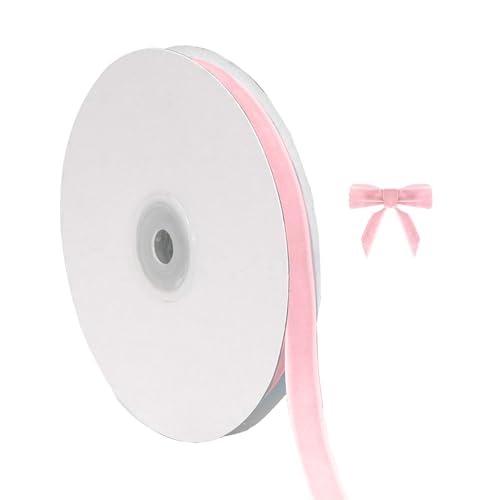 Accessoires Weihnachtliches Samtband zum Verpacken von Christbaumschmuck, 3/8 Zoll breit, insgesamt 10 Yards dünner Stoff für Hochzeitseinladungen (K, 914x1cm) von Feizikaw