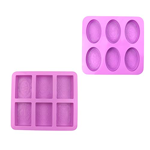 Backform Eckig Seifenform Schokolade Handwerk DIY-Form-Kuchenform für Seifensilikon-Form-Kuchenform Kuchenküche, Esstisch & Bar (purple, One Size) von Feizikaw