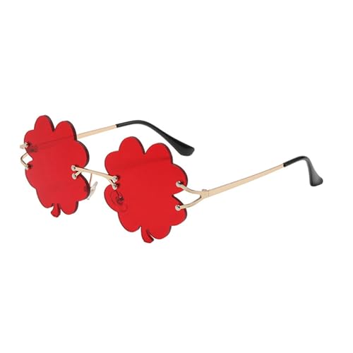 Feizikaw Accessoires St. Patrick's Day Irische Brille Grüne Sonnenbrille Vierblättrige Sonnenbrille (E, 15x14x5cm) von Feizikaw