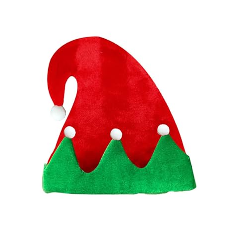 Feizikaw Accessoires Weihnachtsmütze, Weihnachtsdekoration, Hut mit Streifennähten, Hutornament, geeignet für Weihnachtsfamilienfeiern und Partys (C, 30X36cm) von Feizikaw
