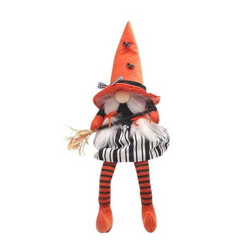 Feizikaw ​​Halloween-Deko​​ Halloween GnomeGnomes Plüsch Handgemachte Home Bauernhaus Küche Tiered Tablett Dekoration Halloween GNOME (B, 38X15X11CM) von Feizikaw