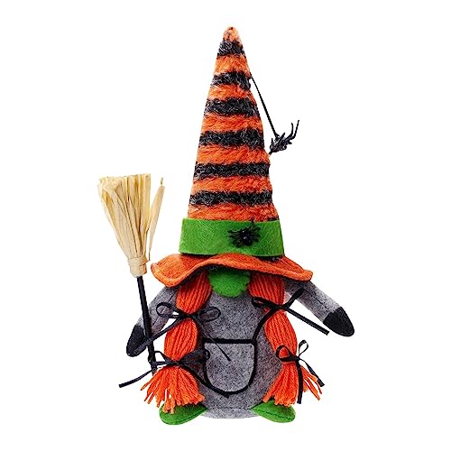 Feizikaw Halloween Tischfläche Verzierung​​ Halloween-, Hexenschmuck, gesichtslose Puppe, Zwergtagspuppenschmuck (1 Stück) (B, One Size) von Feizikaw