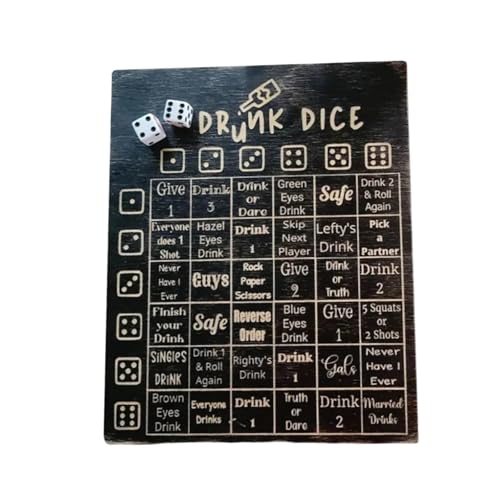 Feizikaw Hochzeit Accessoires Das Trinkspiel „Don't Go Home Tonight“ sorgt bei jeder Zusammenkunft oder Party für Spannung (Black, 28x23cm) von Feizikaw