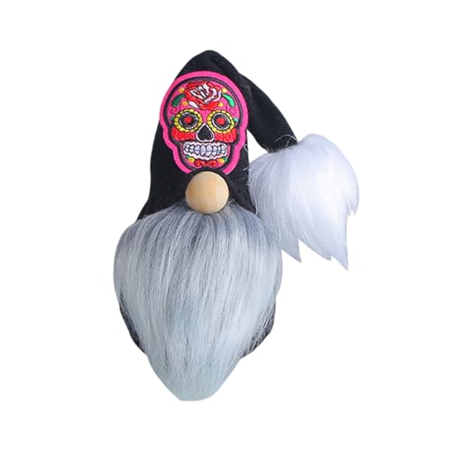 Feizikaw Hochzeit Accessoires Halloween-Skelettpuppe mit realistischem Bart, gesichtslos, gruselig für Partys, Requisiten Heimdekoration (A, 10x10x18cm) von Feizikaw