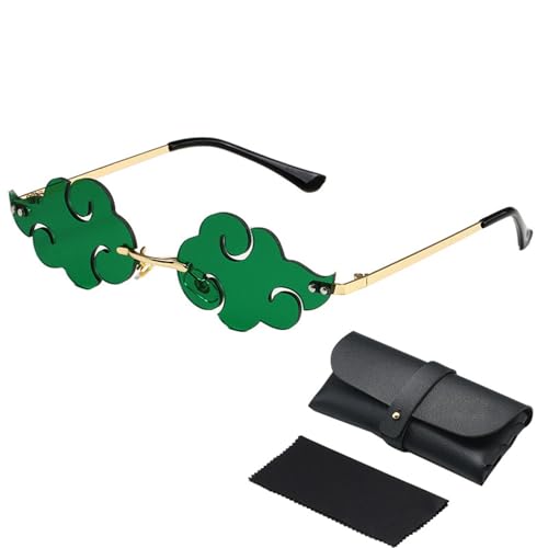 Feizikaw Hochzeit Accessoires St. Patricks Day irische Muscheln Brille grüne Sonnenbrille vierblättriges Kleeblatt (D, 15x14x5cm) von Feizikaw