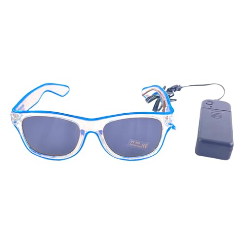 Feizikaw Hochzeit Party ZubehöR LED Leucht Gläser Persönlichkeit Dance Dekoration Bar Disco Party Requisiten (Blue, One Size) von Feizikaw