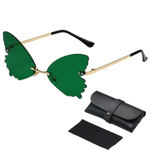 Feizikaw Hochzeit Party Zubehör St. Patrick's Day Irische Brille Grüne Sonnenbrille Vierblättrige Sonnenbrille (A, 15x14x5cm) von Feizikaw