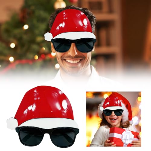 Feizikaw Hochzeit Party Zubehör Weihnachten Erwachsene Party Brille Weihnachtsdekoration Foto Requisiten Brillengestell (A, 26x16) von Feizikaw