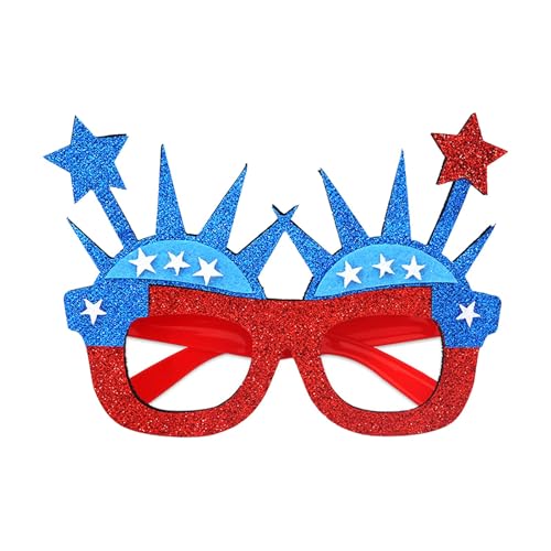Feizikaw Party Accessoires Lustig Unabhängigkeitstag-Brille, USA-Nationalfeiertag-Party-Dekorationen, USA-Hüte, Brillengestelle (H, A) von Feizikaw